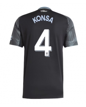 Aston Villa Ezri Konsa #4 Maglia Gara Trasferta Repliche 2025-26 Maniche Corte
